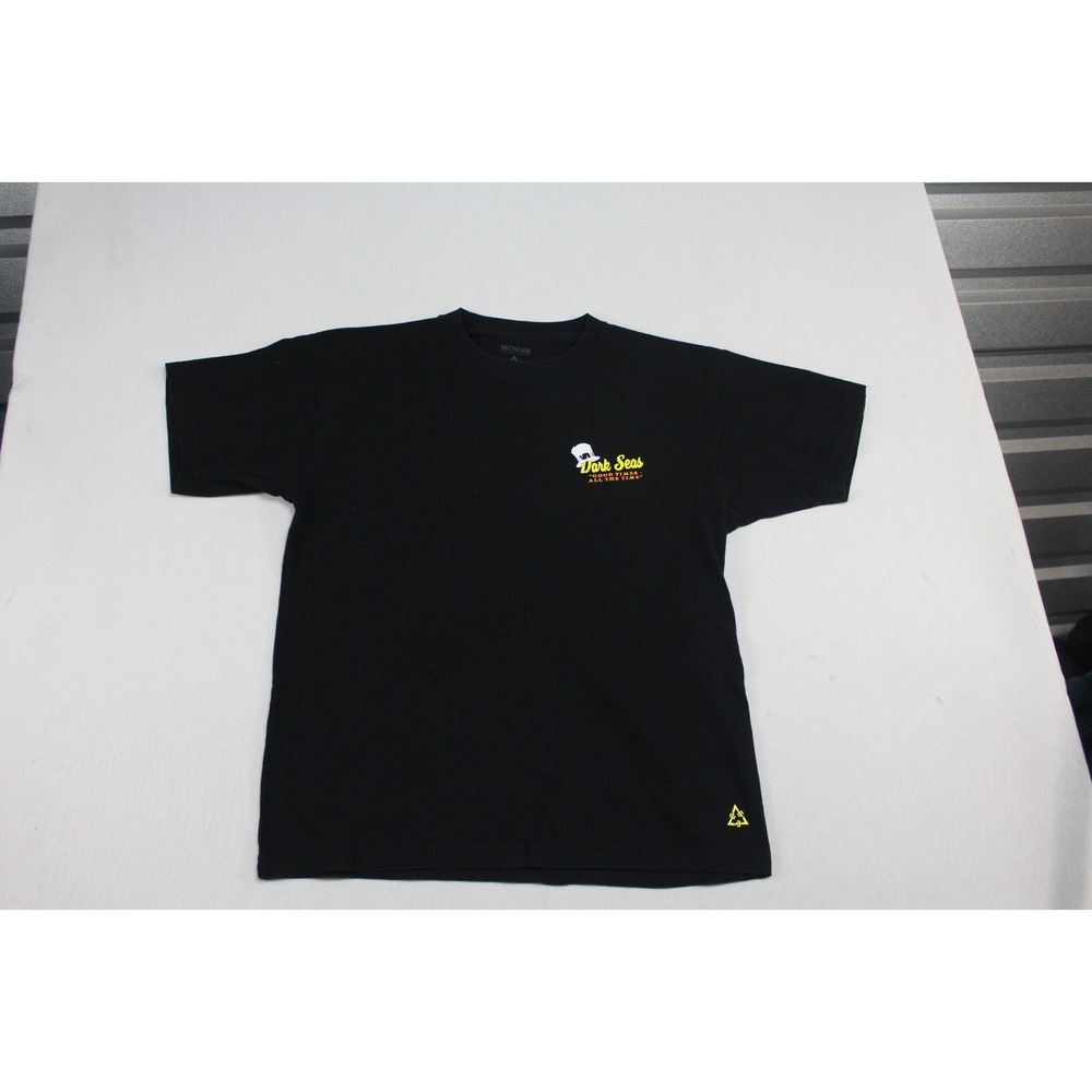 Dark Seas Men Black Shirt Short Sleeve Casual Sea Bech Size Medium